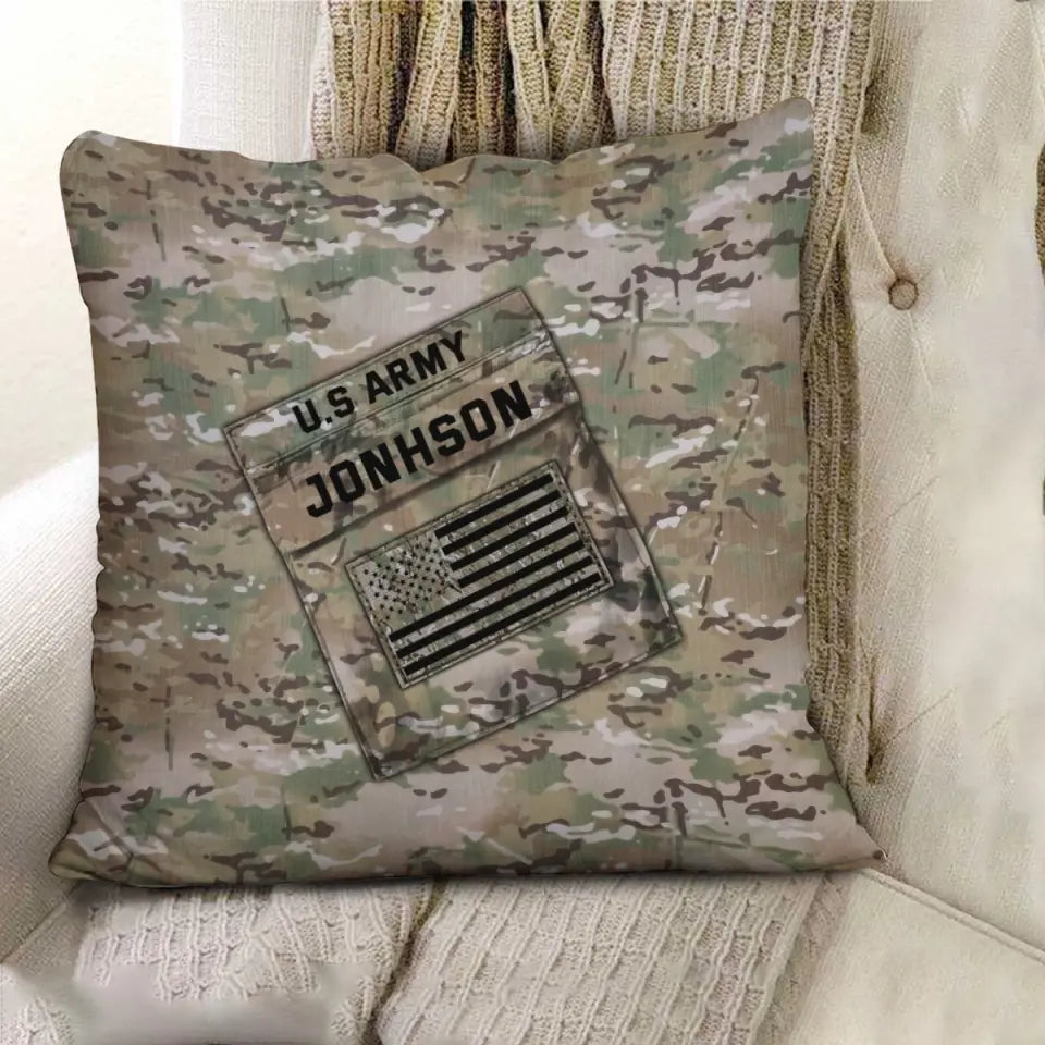 Personalized US Military Pillow Printed QTKVH231067