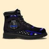 Personalized Police Department Custom Name Leather Boots Printed KVH231103