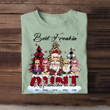 Personalized Best Freakin' Aunt & Godmother Ever Kid Names Christmas Gift T-shirt Printed HN231104