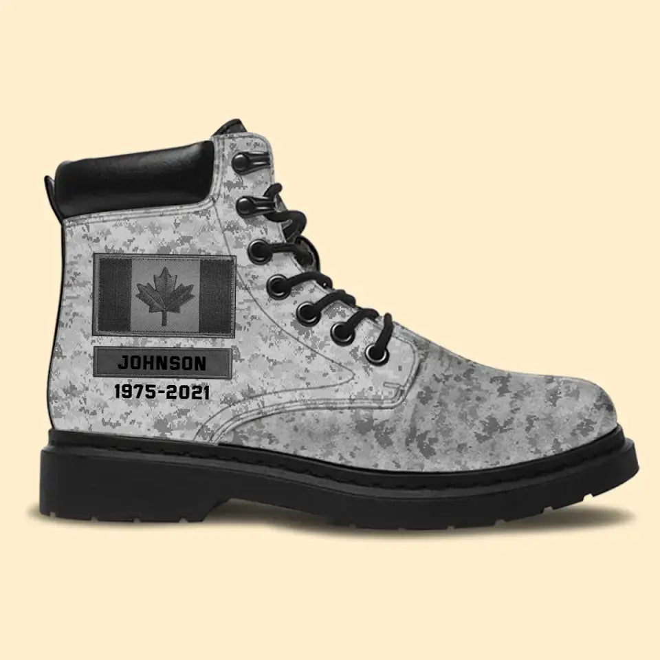 Personalized Canadian Armed Force Leather Boots Printed 231112KVH