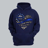 Personalized Police Wife Heart Custom Badge Number Hoodie 2D Printed QTLVA231226