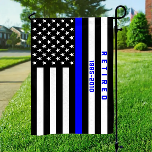 Personalized Retired US Police Served Time Garden Flag Printed KVH231233