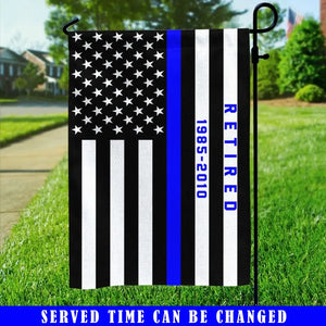 Personalized Retired US Police Served Time Garden Flag Printed KVH231233