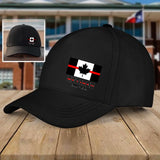 Personalized Canada Thin Red Line Retired Custom Served Times Black Cap QTHN1228