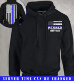 Personalized Thin Blue Line US Police Retired Custom Served Time Hoodie 2D Printed KVH231238