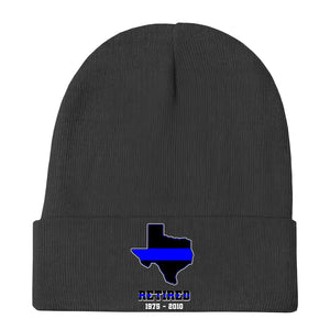 Personalized US State Flag Retired Police Custom Served Time Embroidered Beanie Printed KVH231232