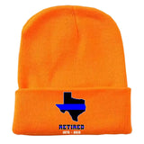 Personalized US State Flag Retired Police Custom Served Time Embroidered Beanie Printed KVH231232