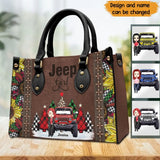 Personalized Jeep Girl Custom Name Christmas Gift Leather Bag Printed VQ231243