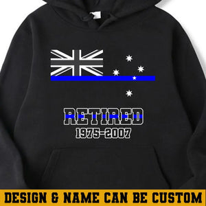 Personalized Retired Australian Police Custom Served Time Hoodie 2D Printed QTHN231249