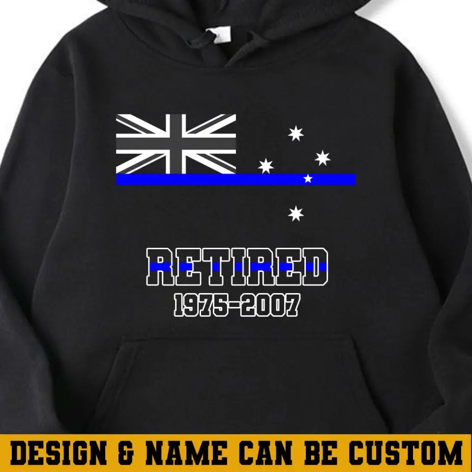 Personalized Retired Australian Police Custom Served Time Hoodie 2D Printed QTHN231249