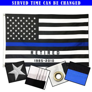 Personalized Retired US Police Garden Flag or House Flag Printed KVH20231254