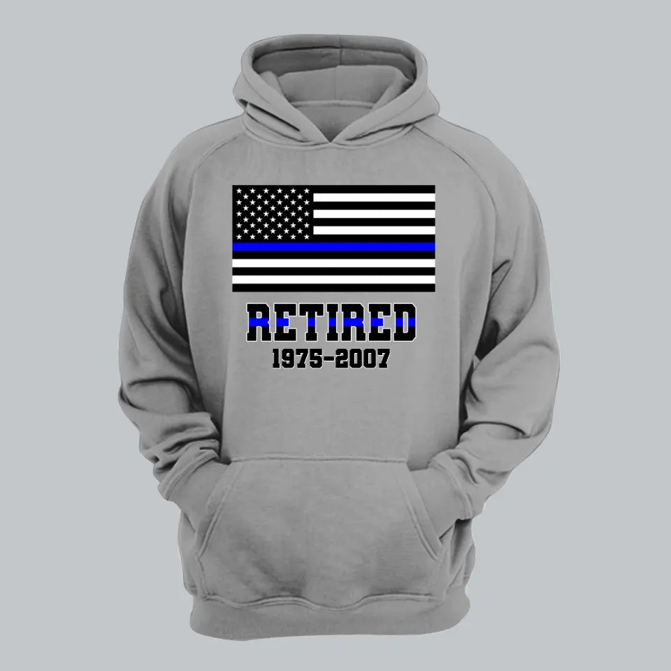 Personalized Retired US Police Custom Served Time Hoodie 2D Printed QTHN231249