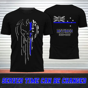 Personalized Retired Australian Police Officer Custom Served Time T-shirt Printed QTHN231261