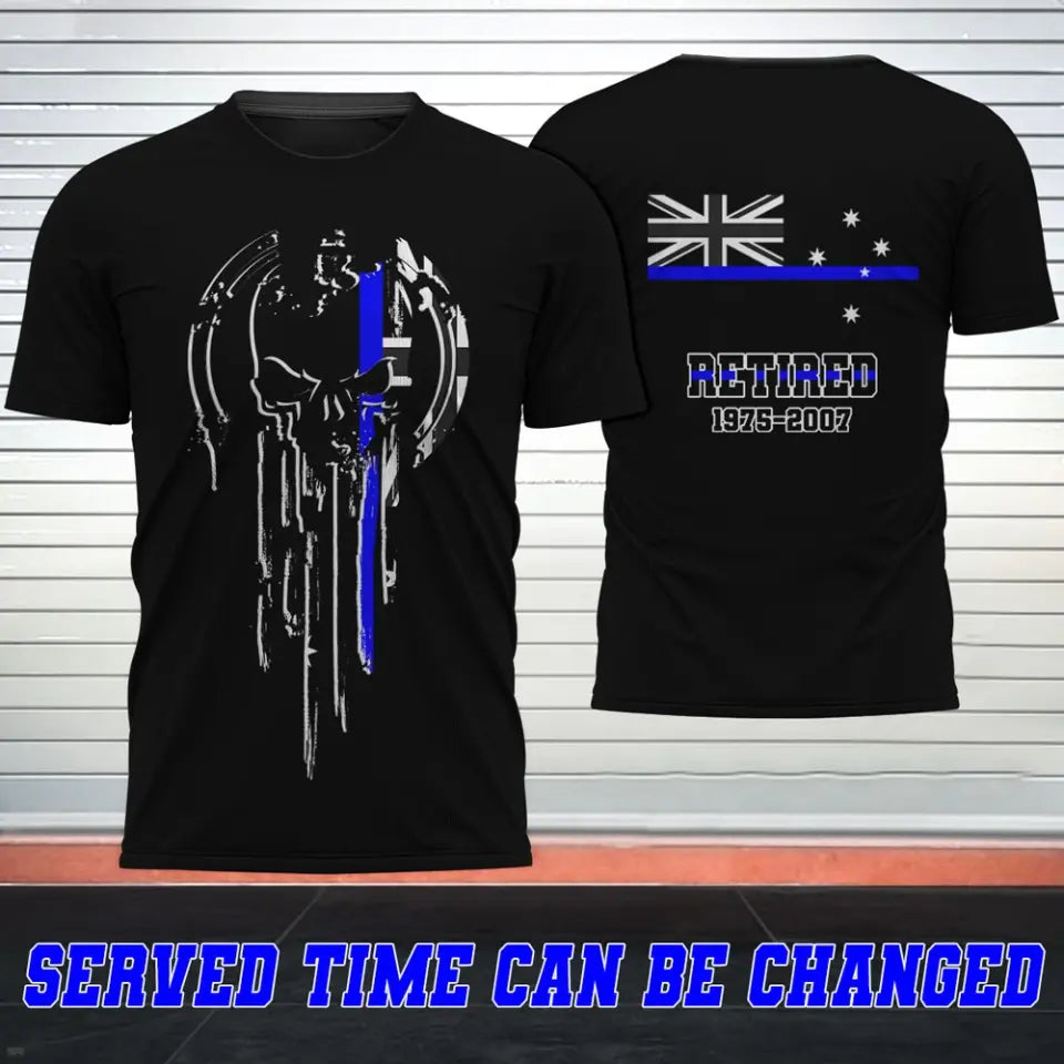 Personalized Retired Australian Police Officer Custom Served Time T-shirt Printed QTHN231261