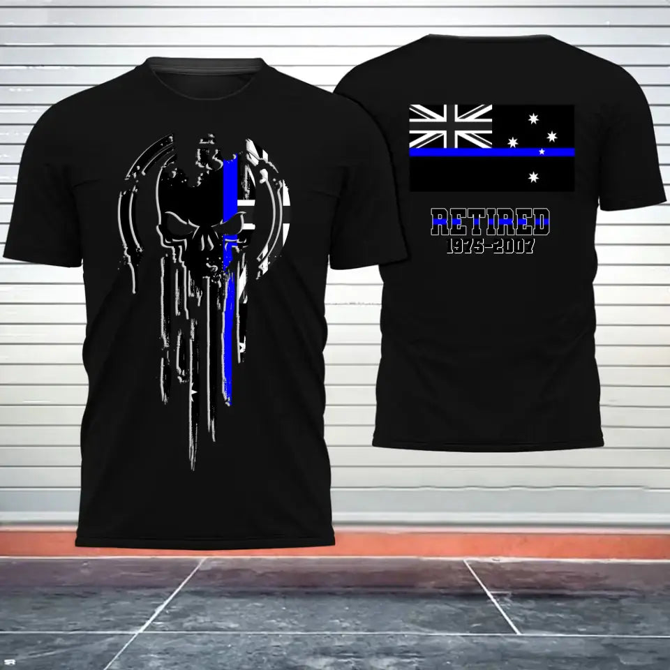 Personalized Retired Australian Police Officer Custom Served Time T-shirt Printed QTHN231261