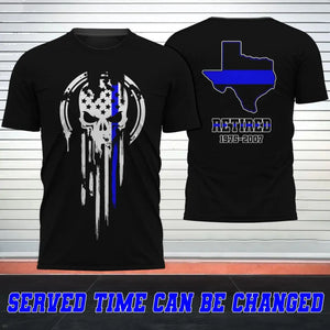 Personalized Retired US Police Officer Custom Served Time T-shirt Printed QTHN231261