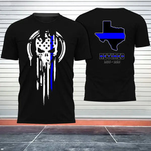 Personalized Retired US Police Officer Custom Served Time T-shirt Printed QTHN231261