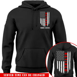 Personalized Thin Red Line Retired Firefighter Hoodie 2D Printed QTKH1268