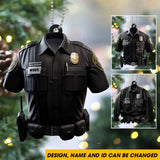 Personalized Police Uniform Custom Name & ID  Christmas Gift Acrylic Ornament Printed KVH231271