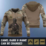 Personalized French Army Camo Hoodie 3D Printed QTVQ1279
