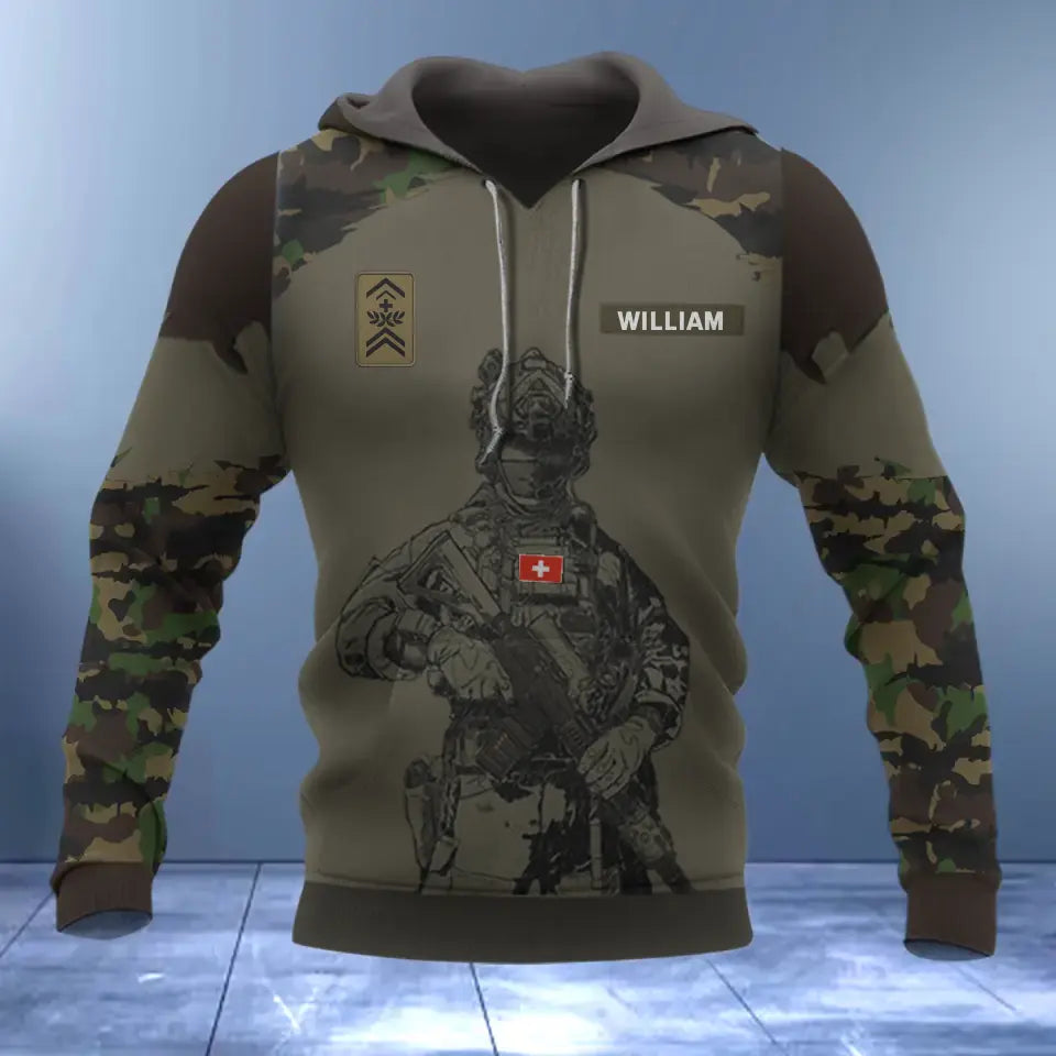Personalized Swiss Army Camo Hoodie 3D Printed QTVQ1279