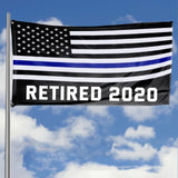 Personalized Retired US Police House Flag or Garden Flag Printed KVH231290