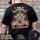 Personalized I Am A Grumpy Old Man I Can Fix Stupid But It's Gonna Hurt Custom US Rank & Served Time T-shirt Printed LVA231302