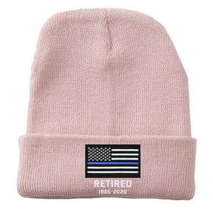 Personalized Retired US Police Officer Custom Served Time Embroidered Beanie Printed KVH231338
