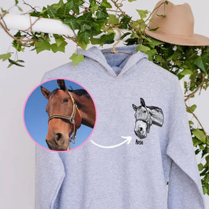 Personalized Upload Your Horse Photo Horse Lovers Gift Hoodie 2D Printed VQ231349