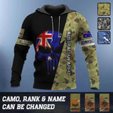 Personalized Australian Armed Forces Rank Camo Hoodie 3D Printed 231388AHVQ