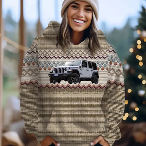Personalized Upload Your Photo Jeep Knitting Hoodie 3D Printed HN231395