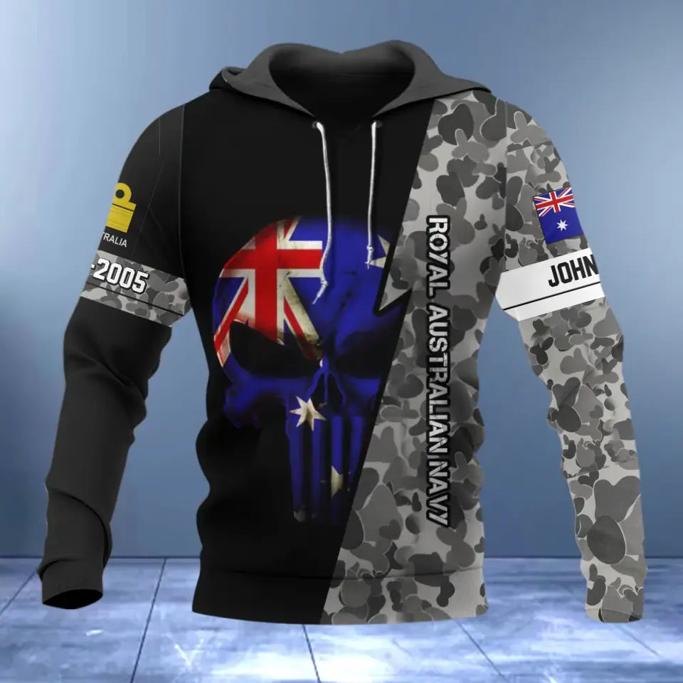 Personalized Australian Armed Forces Rank Camo Hoodie 3D Printed 231388AHVQ