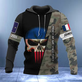 Personalized French Armed Forces Rank Camo Hoodie 3D Printed 231388AHVQ