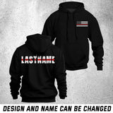 Personalized US Thin Red Line Custom Last Name Hoodie 2D Printed QTHN1417