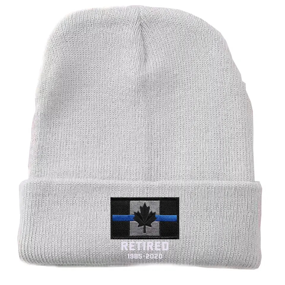 Personalized Retired Canadian Police Officer Custom Served Time Embroidered Beanie Printed KVH231338