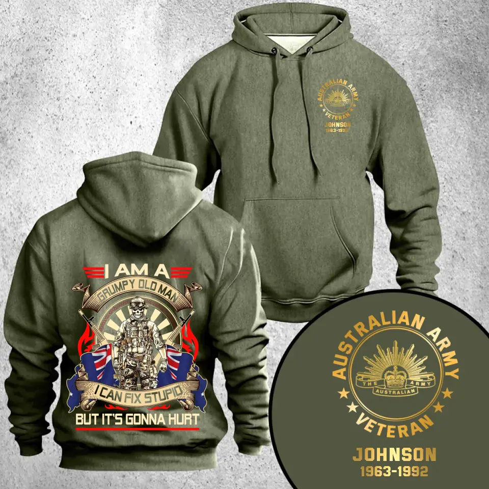 Personalized Australian Armed Forces Hoodie 2D Printed 231444AHVQ