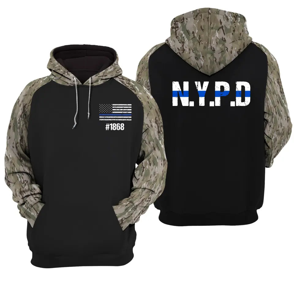 Personalized US Police Department & ID Hoodie 3D Printed KVH231505