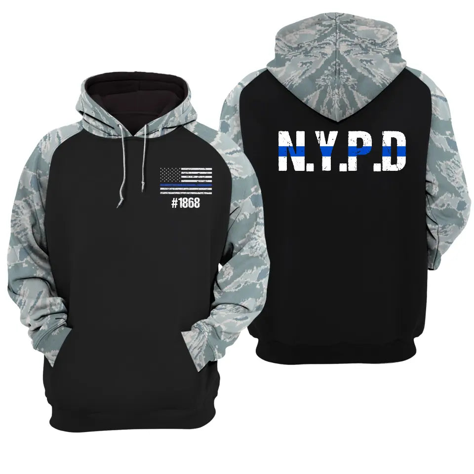 Personalized US Police Department & ID Hoodie 3D Printed KVH231505