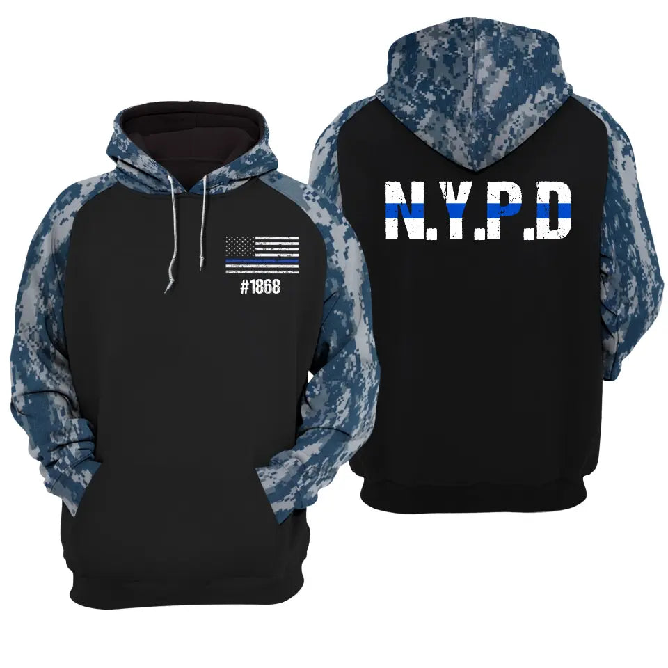 Personalized US Police Department & ID Hoodie 3D Printed KVH231505