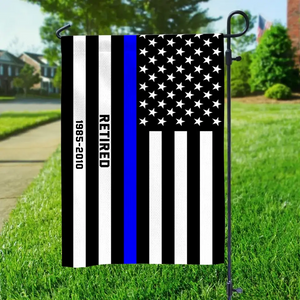 Personalized Retired US Police Garden Flag or House Flag Printed KVH20231254
