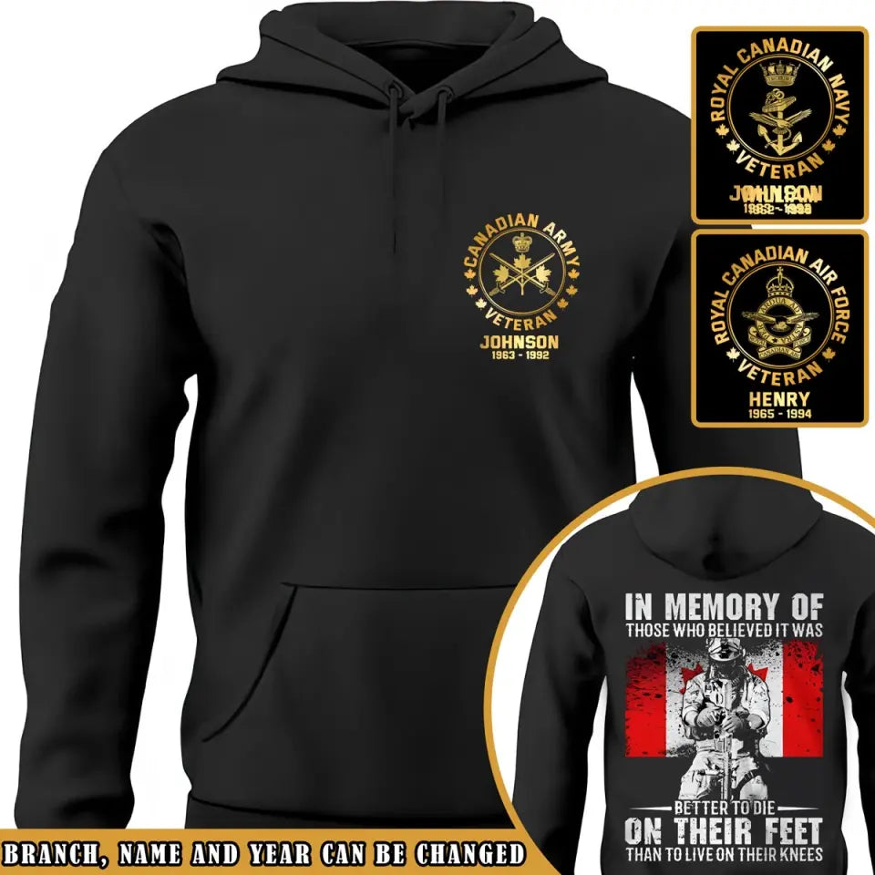 Personalized Canadian Armed Forces Hoodie 2D Printed 231514AHVQ