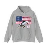 Personalized Upload Your Photo Rodeo US Flag Background Hoodie 2D Printed HN231519