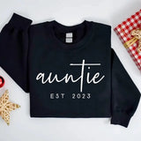 Personalized Auntie EST 2023 Custom Kid's Name Sweatshirt Printed LVA231588