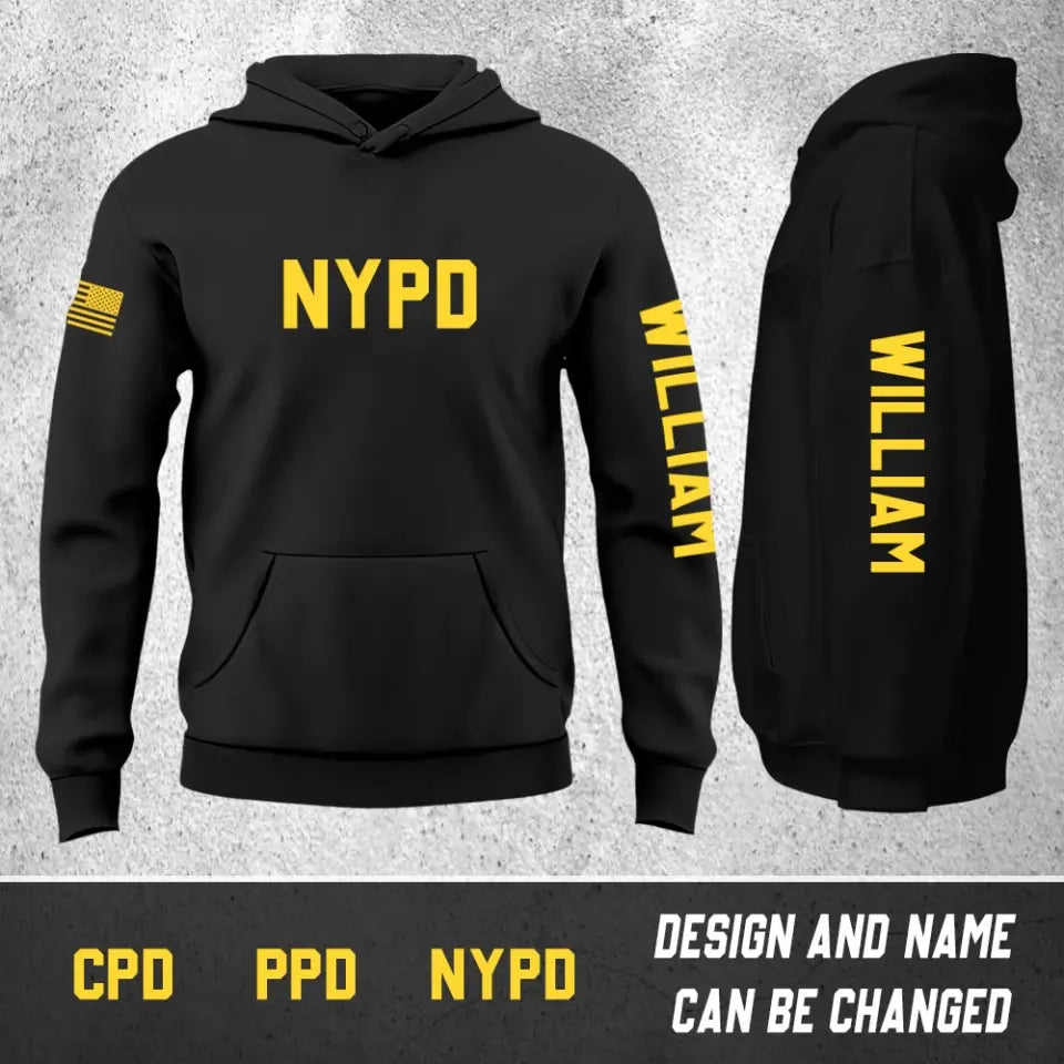 Personalized US Officer Custom Text And Name Hoodie 2D Printed QTHN1608