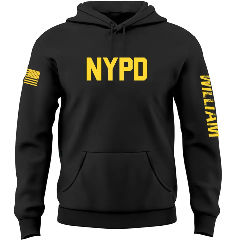 Personalized US Officer Custom Text And Name Hoodie 2D Printed QTHN1608