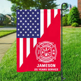 Personalized US Retired Firefighter Flag Printed QTKH1654