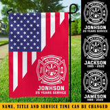Personalized US Retired Firefighter Flag Printed QTKH1654