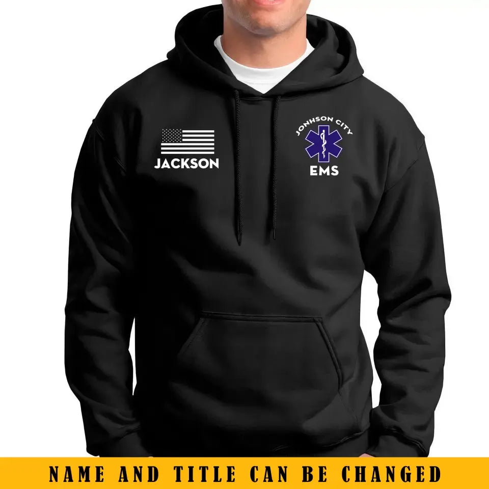 Personalized US Emergency Medical Services Custom Name & Title EMS Hoodie 2D Printed KVH231685