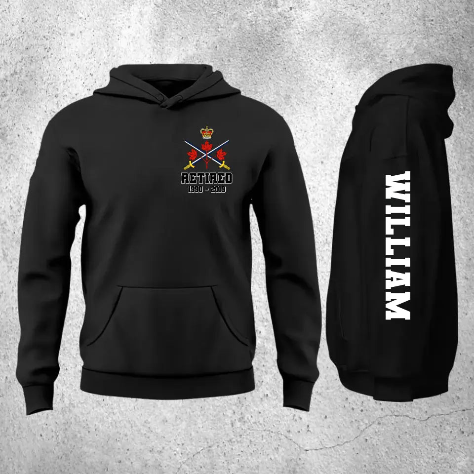Personalized Canadian Military Retired Hoodie 2D Printed QTHN1683