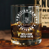 Personalized British Armed Forces Whiskey Glass Printed 231679AHKVH